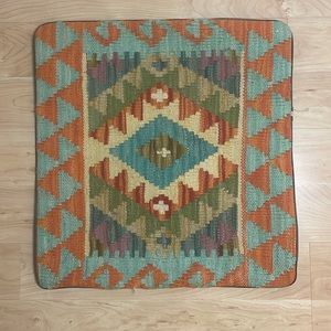 VTG Handwoven Afghan Kilim Wool Pillow Cover, mid-20th century